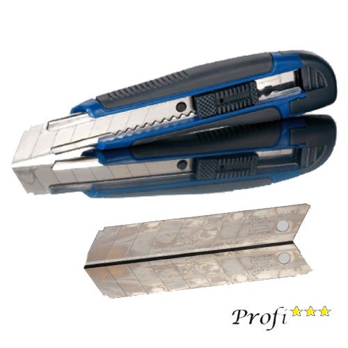 MK-FIRE Profi - Abbrechmesser, Cuttermesser inkl. 10 Ersatzklingen